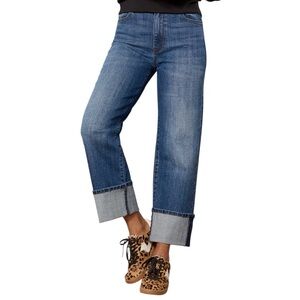 Evereve Ever Straight High Rise Cuffed Jeans